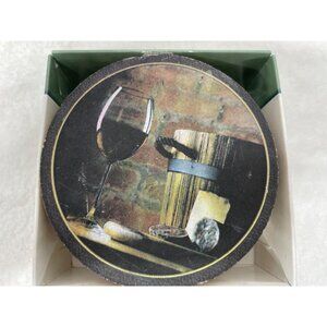 Thirstystone Natural Sandstone Coasters 4 count in Original Box Wine Still Life